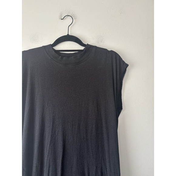 Free People Beach Women's Black All Day Long Midi T-Shirt Dress Small - Picture 4 of 8